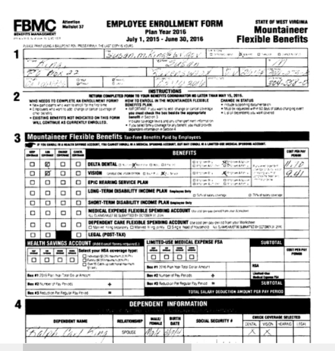 FBMC employee enrollment form