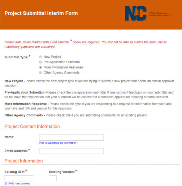 ncdeq application screenshot