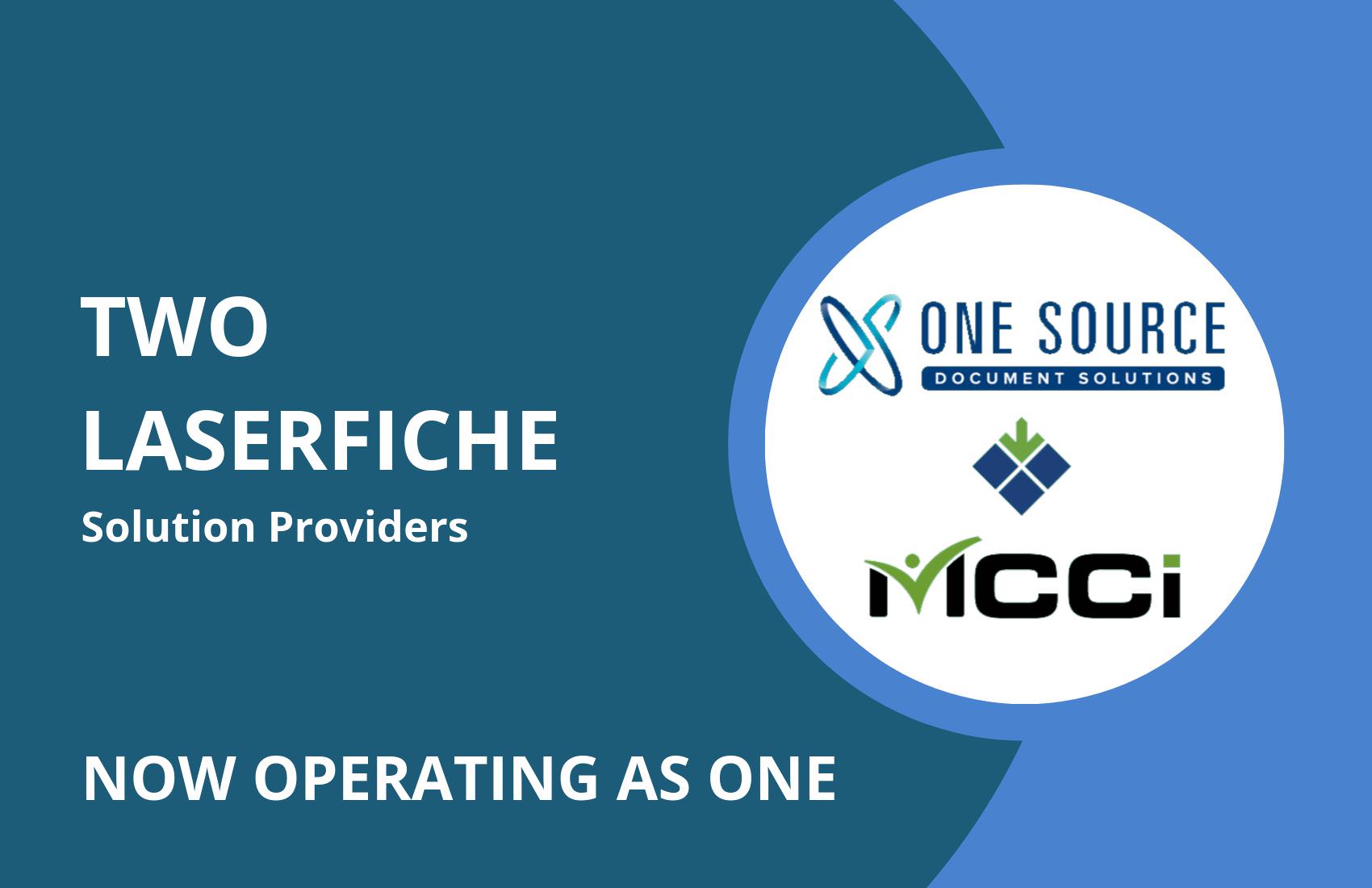 MCCi One Source Merger featured blog graphic