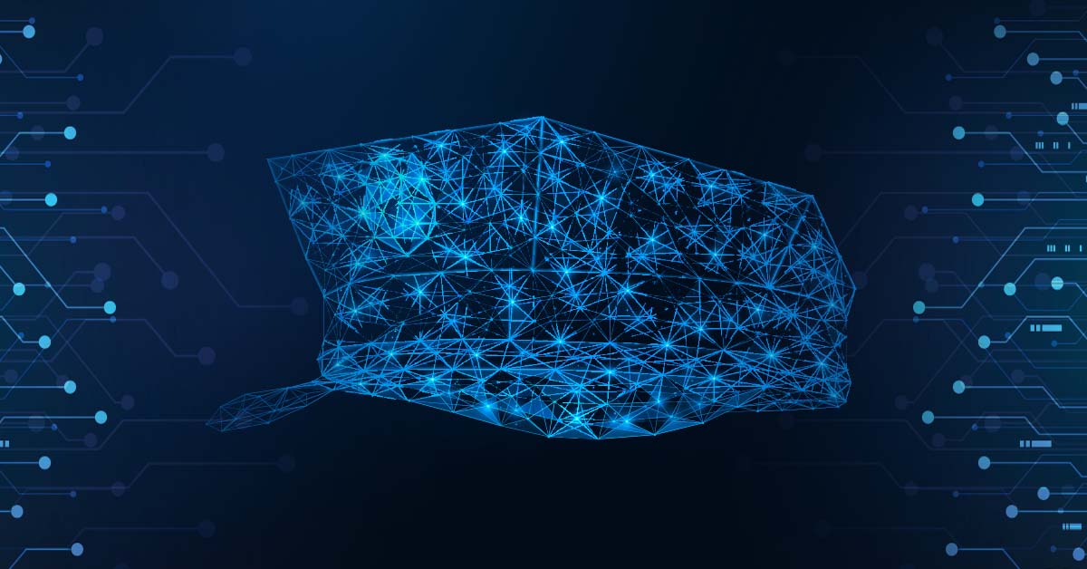 Police cap technology abstract concept