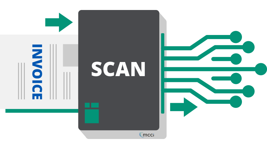 illustration of scanning invoices