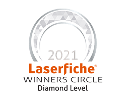 2021 Laserfiche Winners Circle Diamond Level logo