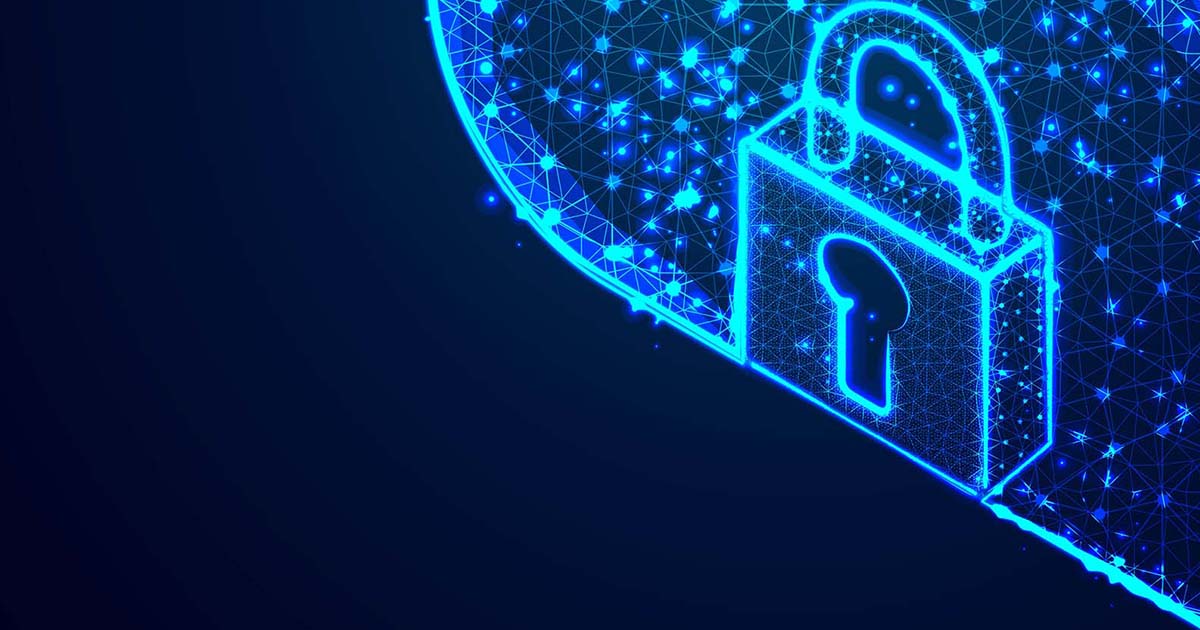 graphic with security lock