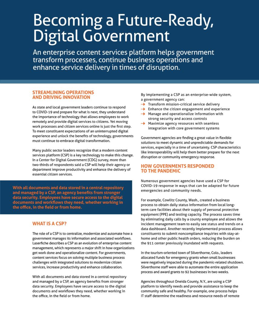becoming a digital government cover page