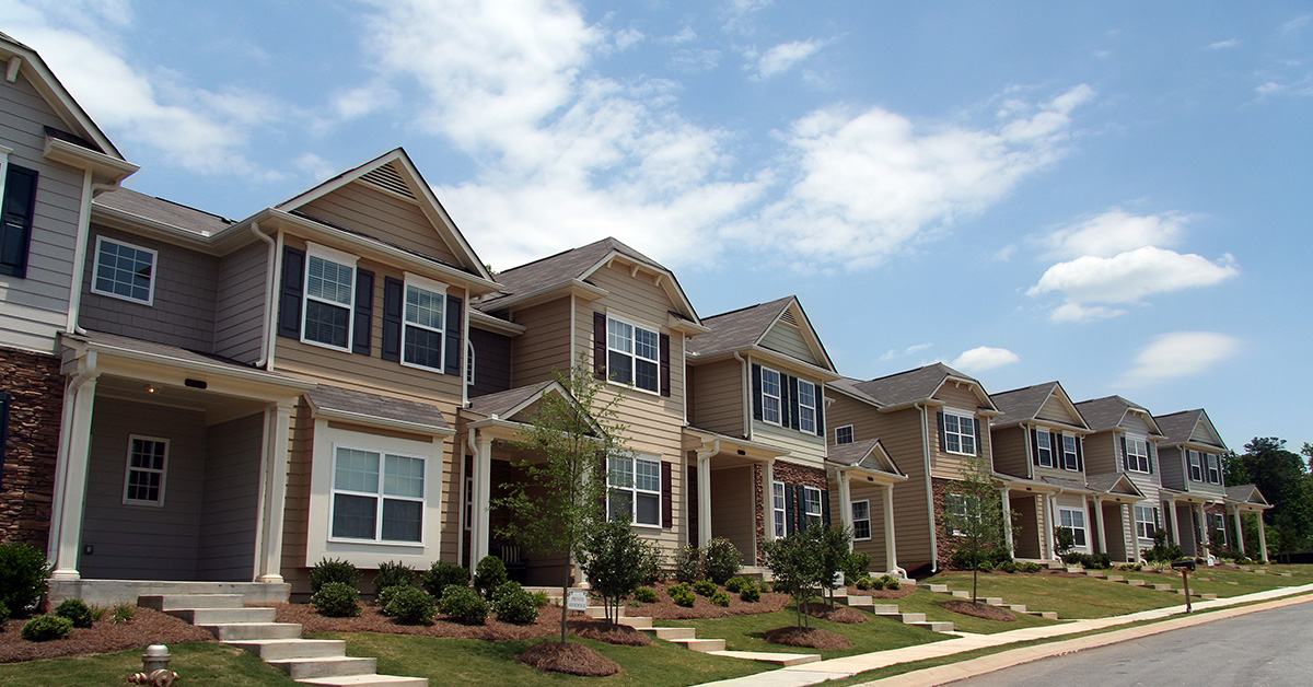 street view of townhomes