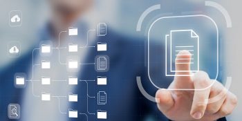 hand reaching for document icon