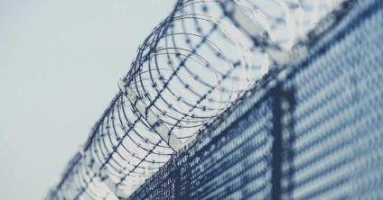 Barbed Fence Closeup Photo