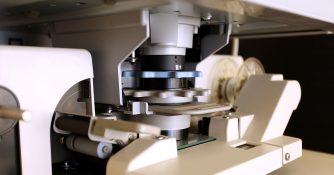 microfilm reader closeup